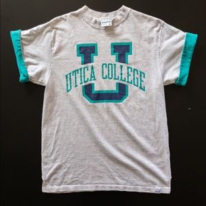 Vintage Utica college t shirt